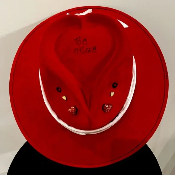 Custom made Valentine’s Day hat! Happy Valentine main image 3